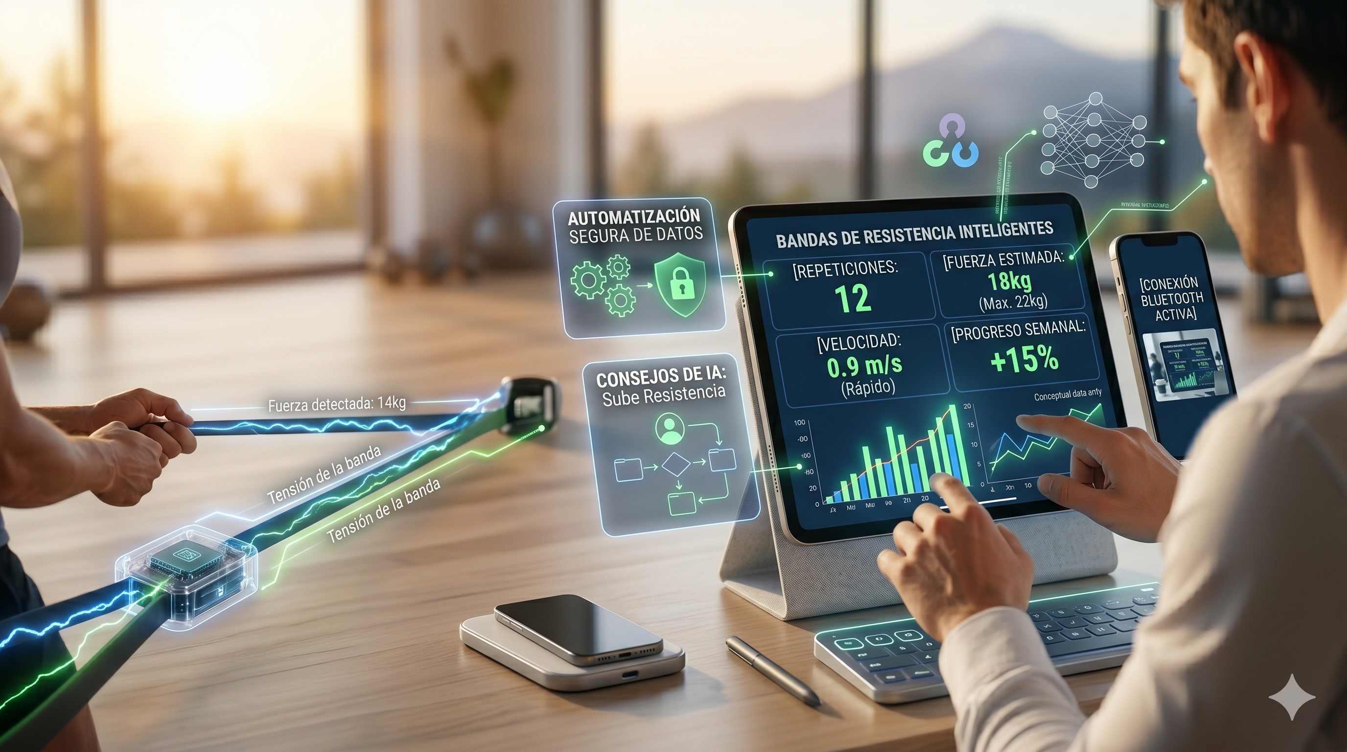 Bandas de resistencia inteligentes: el wearable fitness que puede cambiar cómo entrenas en casa