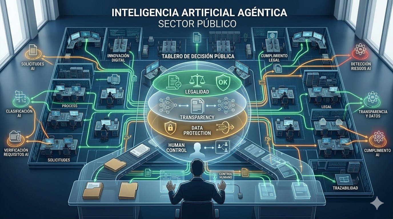 IA agéntica en el sector público: cómo automatizar decisiones rutinarias sin perder control, legalidad ni confianza ciudadana